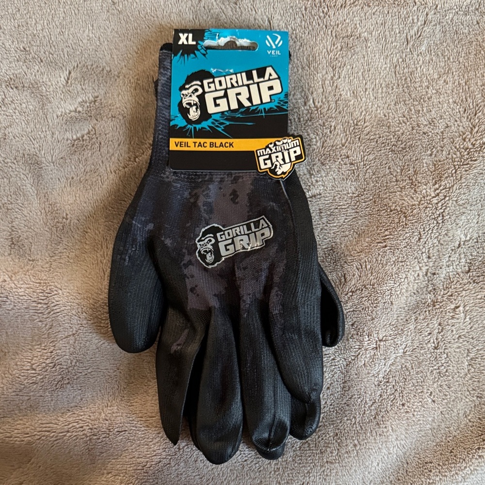 Gorilla Grip Men's Black Gloves